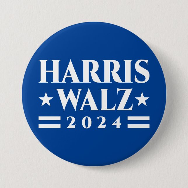 Harris Walz Wahlkampf 2024 Button (Vorderseite)