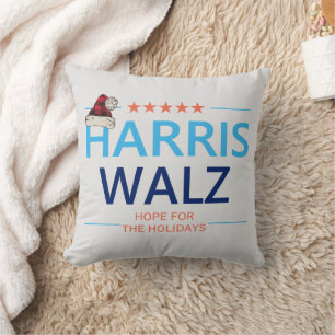 Harris Walz Weihnachts Hoffnung für die Feiertage Kissen