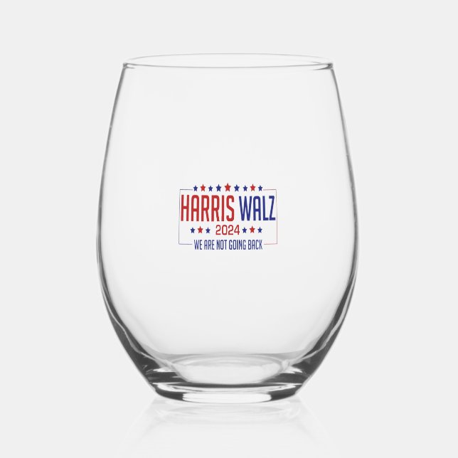Harris Walz Weinglas Ohne Stiel (Vorderseite)