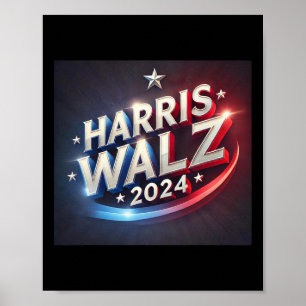 Harris WAlzheimer 2024 Präsidentschaftswahl Präsid Poster