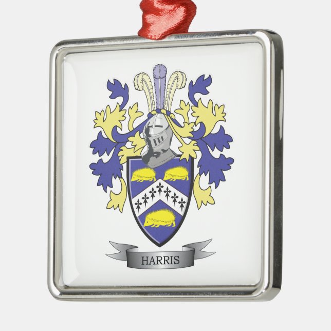 Harris-Wappen Silbernes Ornament (Links)