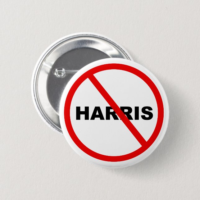 Harris warnt: Geh nicht hin! Button (Vorne & Hinten)