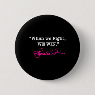 Harris - Wenn wir kämpfen gewinnen wir - Hot Pink  Button