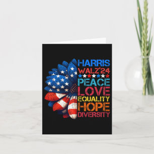 Harris Wheimer 2024 Frieden Liebe Gleichheit Hoffn Karte