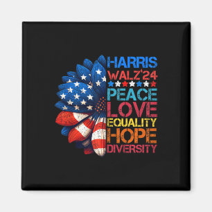Harris Wheimer 2024 Frieden Liebe Gleichheit Hoffn Magnet