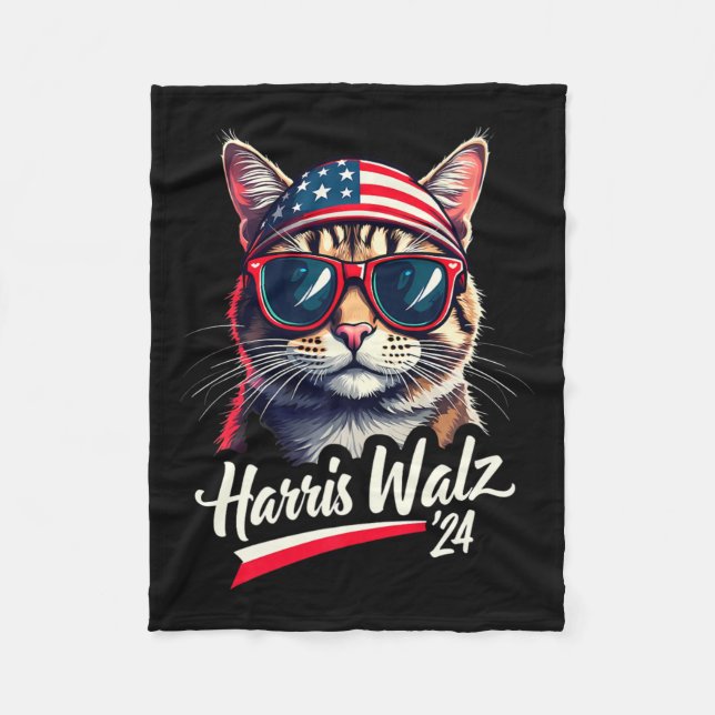Harris Wheimer 2024 Kamala Cat Lady Harris 2024 Fleecedecke (Vorderseite)