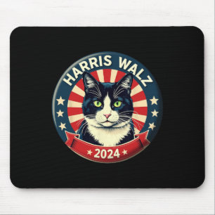 Harris Wheimer 2024 Lustige Katze Wahl Kamala Harr Mousepad