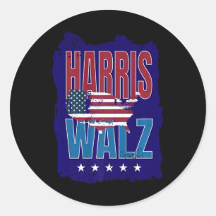 Harris Wheimer 2024 verärgerte die US-Flaggenwahl Runder Aufkleber