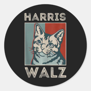 Harris Wheimer Funny Cat Tank Top Runder Aufkleber