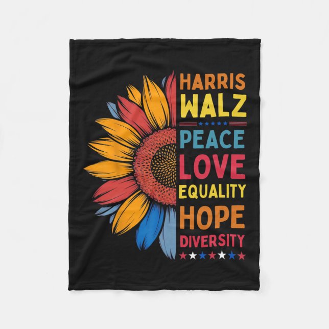 Harris Wheimer Peace Liebe Equality Hope Diversity Fleecedecke (Vorderseite)