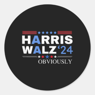 Harris Wheimer Waltz 2024 Harris W Joy Liberty Runder Aufkleber