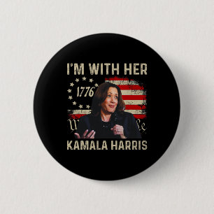 Harris Wir, die Leute, die ich mit ihrer US-Flagge Button