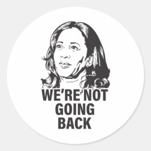 Harris, wir gehen nicht zurück 2024 runder aufkleber