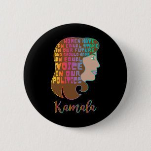 Harris Women Feminist Zitat Rainbow Art Geschenk Button