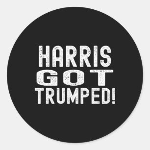 Harris wurde getrumpft Kamala hat es gebrochen Tru Runder Aufkleber