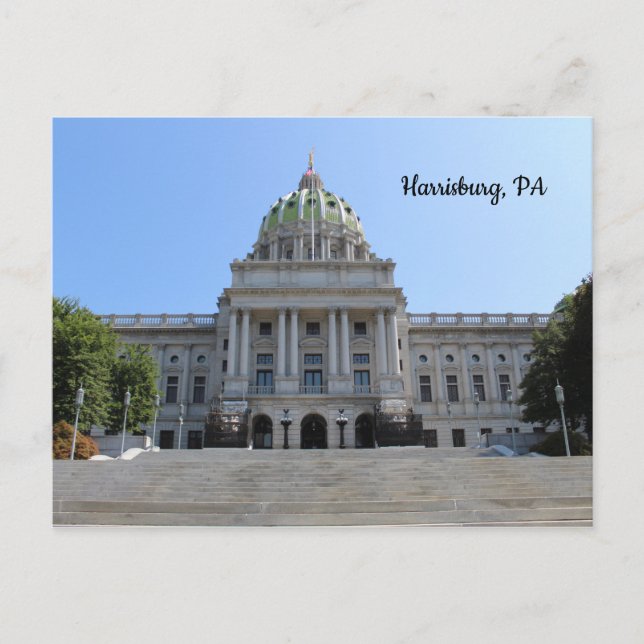 Harrisburg PA Carte postale Travel Keepsakol Capit (Devant)