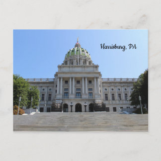 Harrisburg PA Postcard Travel Keepake Hauptstadt Postkarte