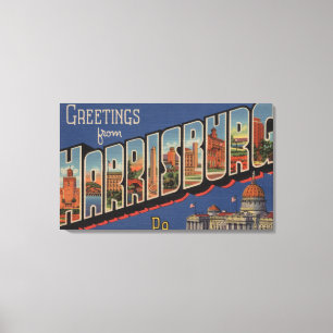 Harrisburg, Pennsylvania - große Buchstabe-Szenen Leinwanddruck