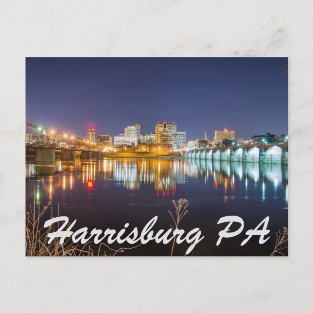 Harrisburg pennsylvania skyline postkarte (Vorderseite)