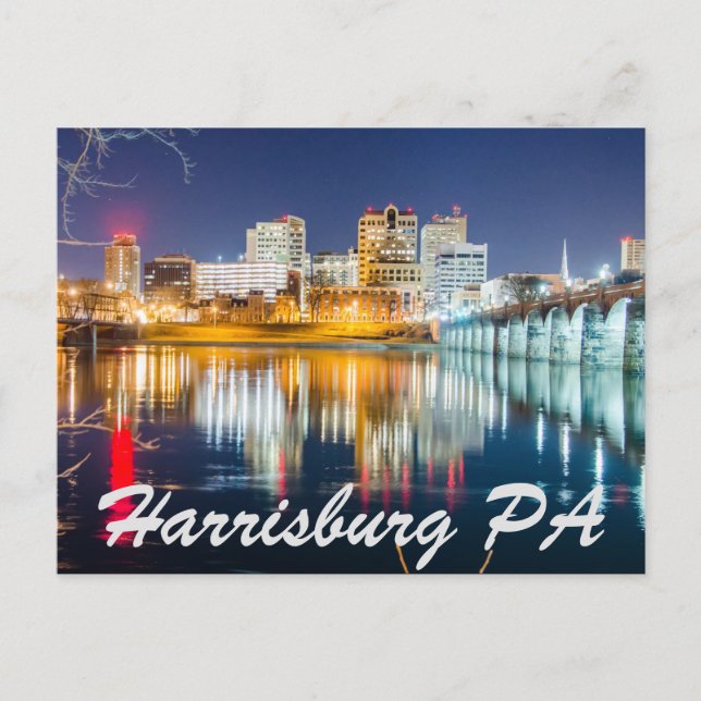 Harrisburg pennsylvania skyline postkarte (Vorderseite)