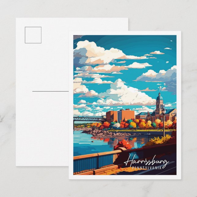 Harrisburg Pennsylvania USA Vintage Reise Postkarte (Vorne/Hinten)