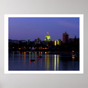 Harrisburg und die Susquehanna Print Poster