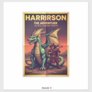 Harrison der Reisende – Abenteuergeist-Konzept Aufkleber
