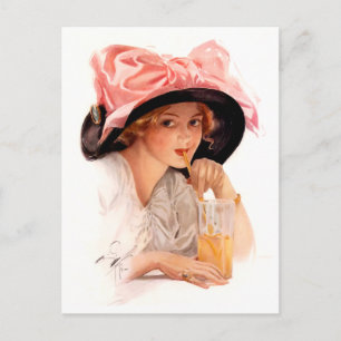 Harrison Fisher: Erfrischung Postkarte