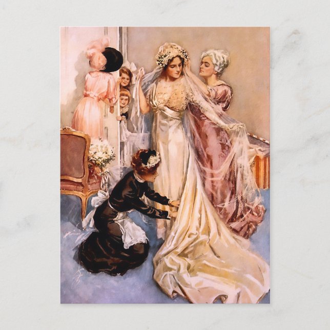 Harrison Fisher: Hochzeit Postkarte (Vorderseite)