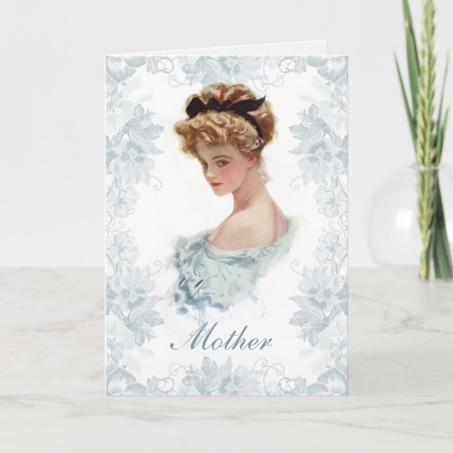 Harrison Fisher Viktorianisch Lady Mthers Day Karte (Vorderseite)