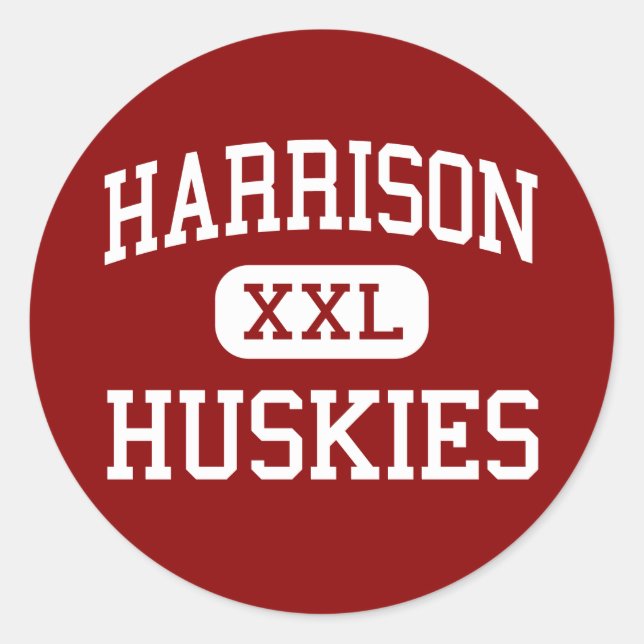 Harrison - Huskieses - High - Harrison New York Runder Aufkleber (Vorderseite)