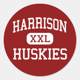 Harrison - Huskieses - High - Harrison New York Runder Aufkleber