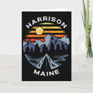 Harrison Maine Mountains Urlaub Camping Souvenir Karte
