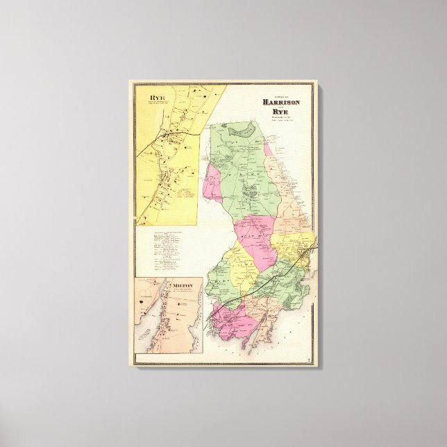 Harrison, Rye Towns Leinwanddruck (Vorderseite)