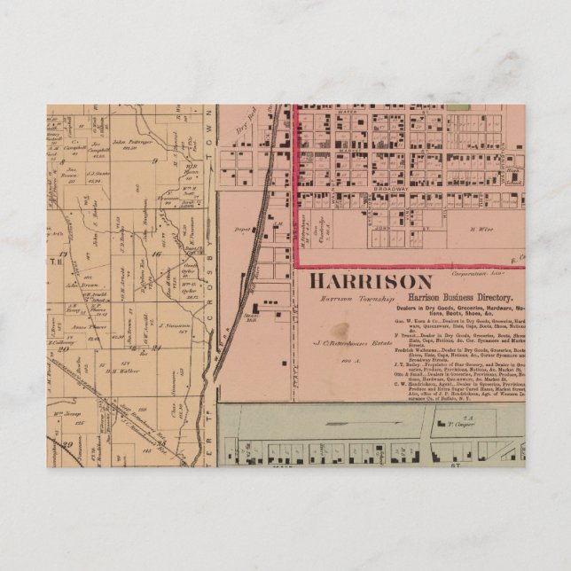 Harrison Township, Ohio Postkarte (Vorderseite)