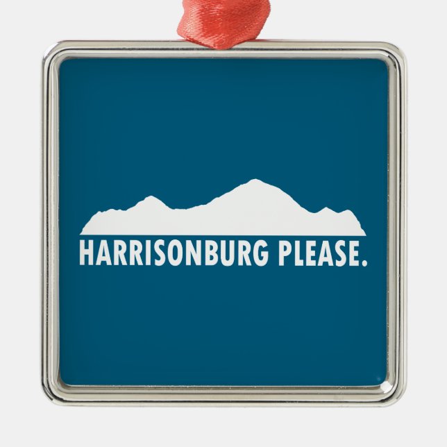 Harrisonburg Virginia Bitte Ornament Aus Metall (Vorne)