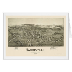 Harrisville, carte panoramique de WV - 1899