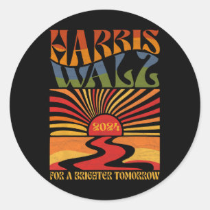 Harriswaltz 2024 für ein glänzendes Tomorrow Boho  Runder Aufkleber
