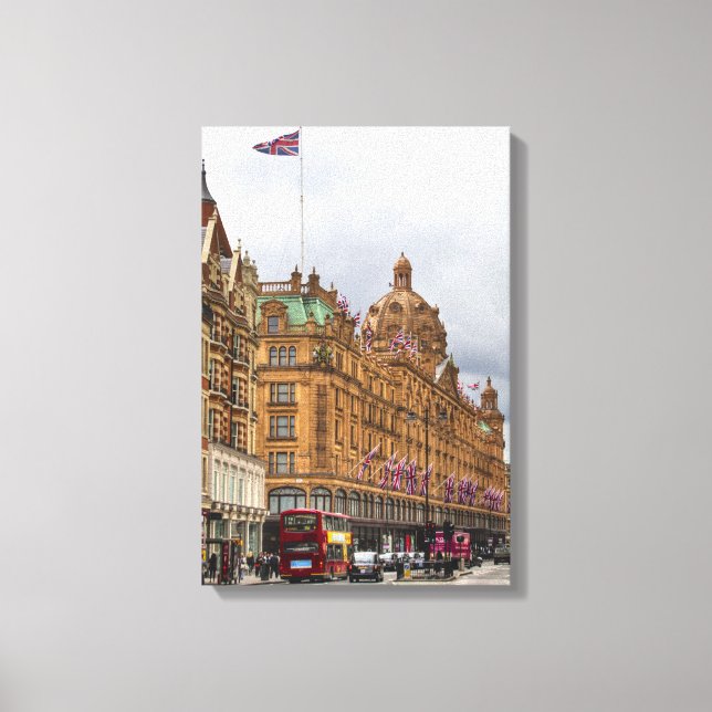 Harrods von Knightsbridge HDR. Leinwanddruck (Vorderseite)