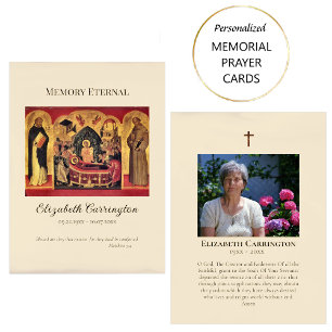 Harrowing of Hades Orthodoxe Funeral Prayer Card Platzkarte