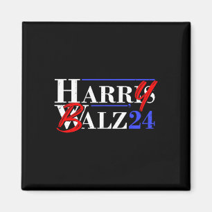Harry B 2024 Funny Kamala Harris und Tim W 2024 Magnet
