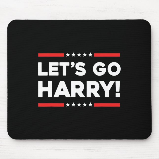 Harry B Funny Kamala Harris Tim W 2024 Let's Go Ha Mousepad (Vorne)