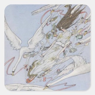 Harry Clarke Wild Swans Square Sticker