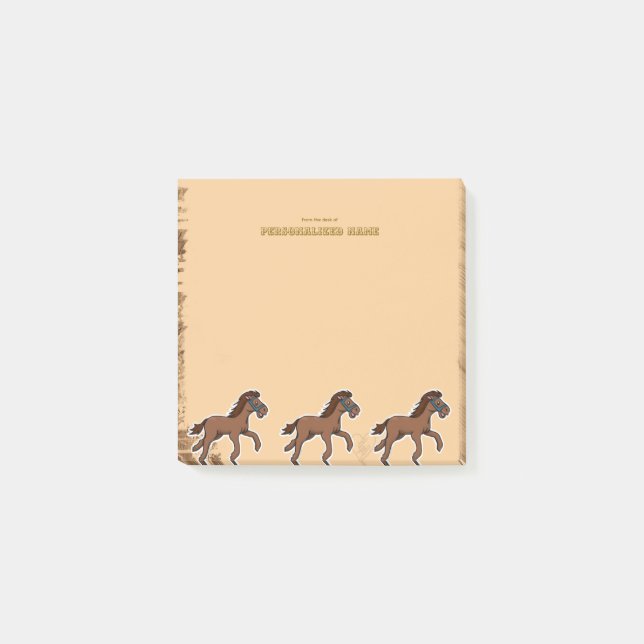 Harry Horse Rustic - 1 Post-it Klebezettel (Vorderseite)
