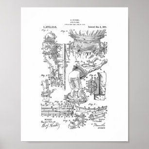 Harry Houdini Diver's Anzug Patent Poster