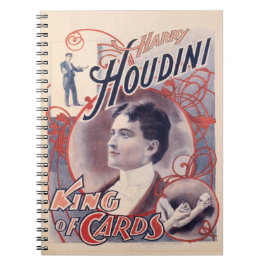 Harry Houdini, Kartenkönig 1895 Notizblock