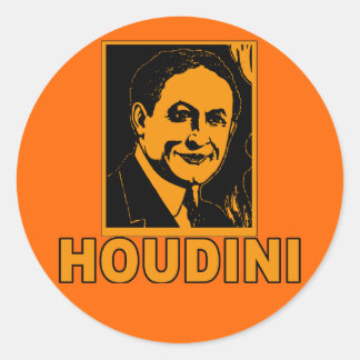Harry Houdini Poster T Shirts, Tasse, Geschenke Runder Aufkleber