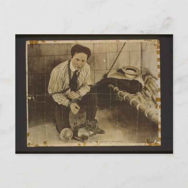 Harry Houdini Postkarte (Vorderseite)