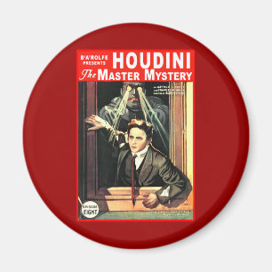 Harry Houdini Pulp Fiktion Style Illustration Magnet