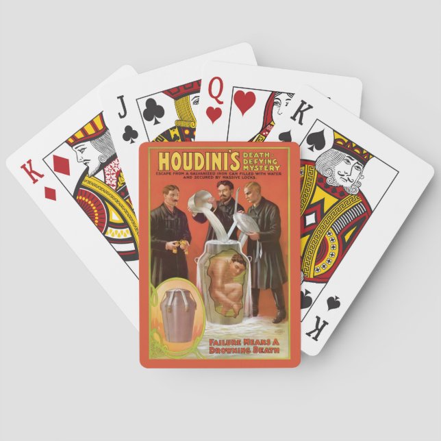 Harry Houdini Vintag Advertising Spielkarten (Rückseite)